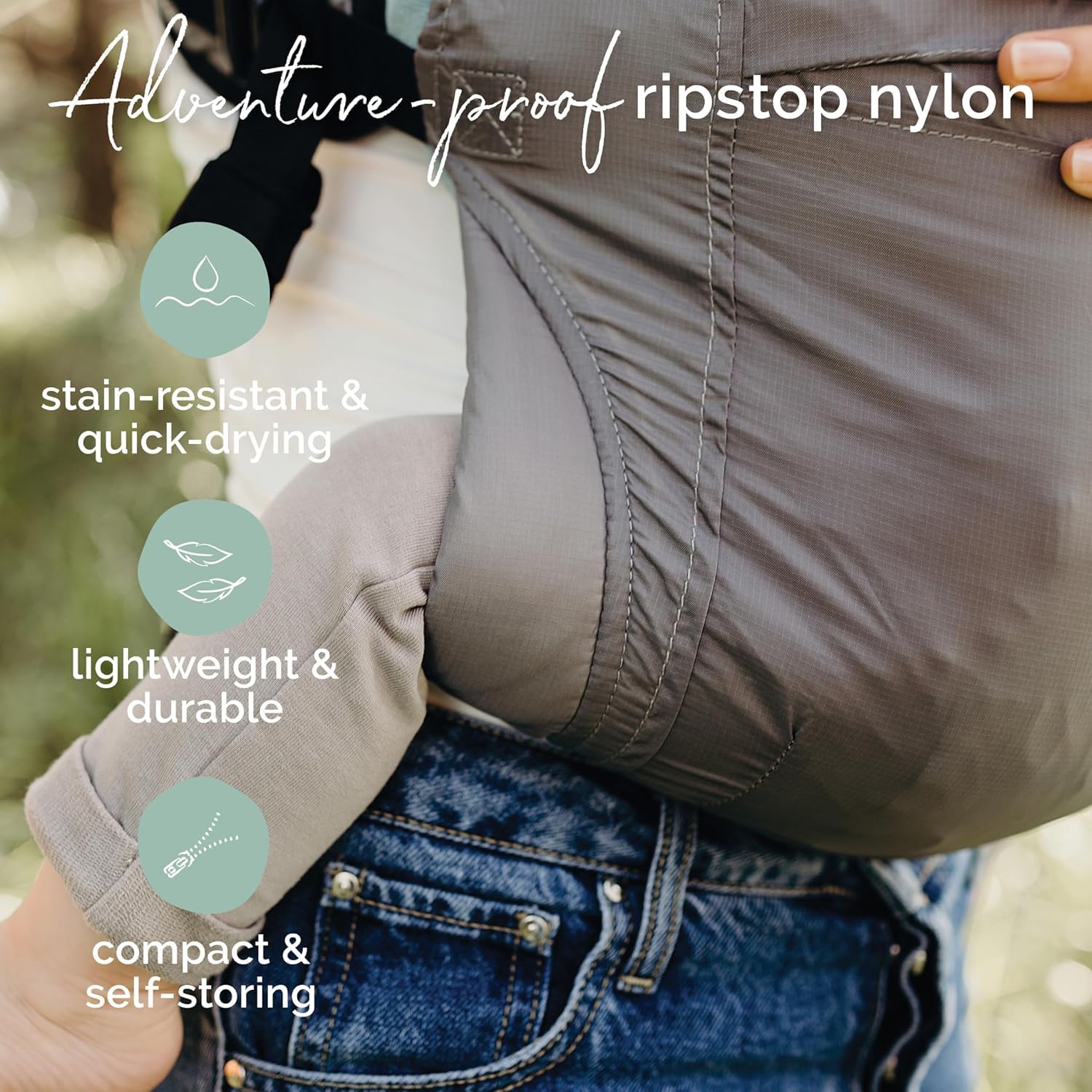 ergonomický nosič pro děti s ochrannou kapucí šedý